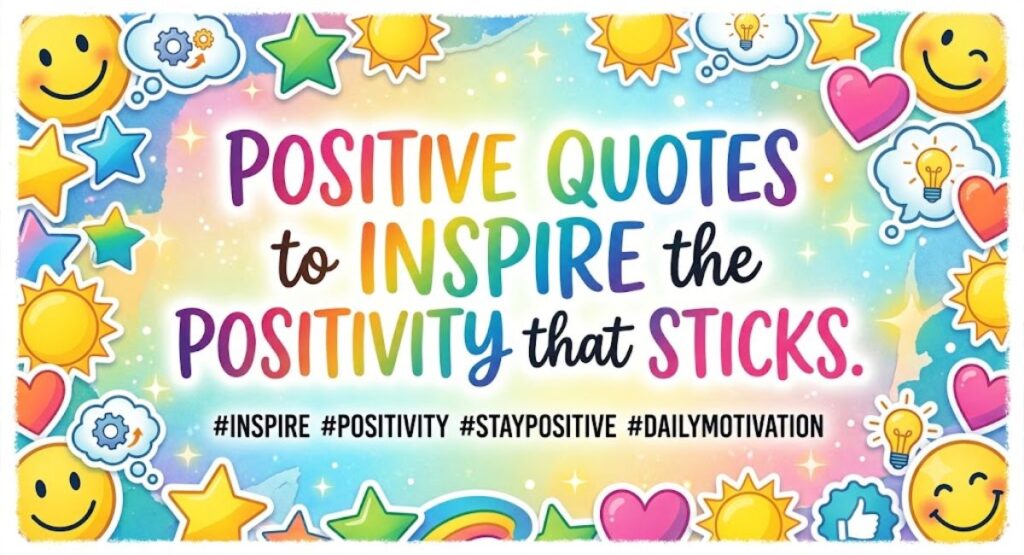 Positive quotes to inspire the positivity that sticks.